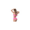 Ensemble lingerie rose top bustier et shorty dentelle 